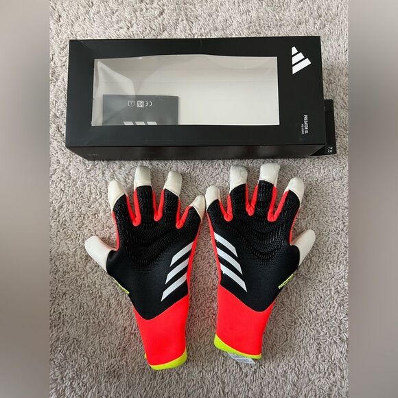 Adidas Predator GL Pro Goalkeeper Gloves Hybrid Cut Orange Black - Picture 1 of 12